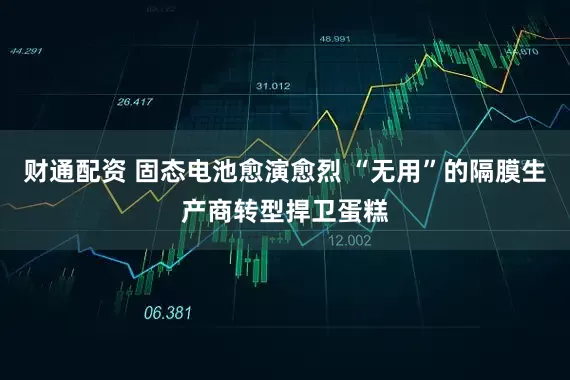 财通配资 固态电池愈演愈烈 “无用”的隔膜生产商转型捍卫蛋糕